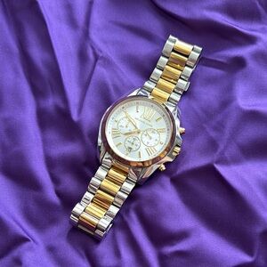 Michael Kors Gold and Silver Chronograph Watch